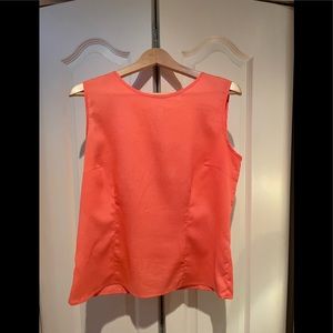 Cleo Sleeveless blouse. Orange/coral. Sz 8